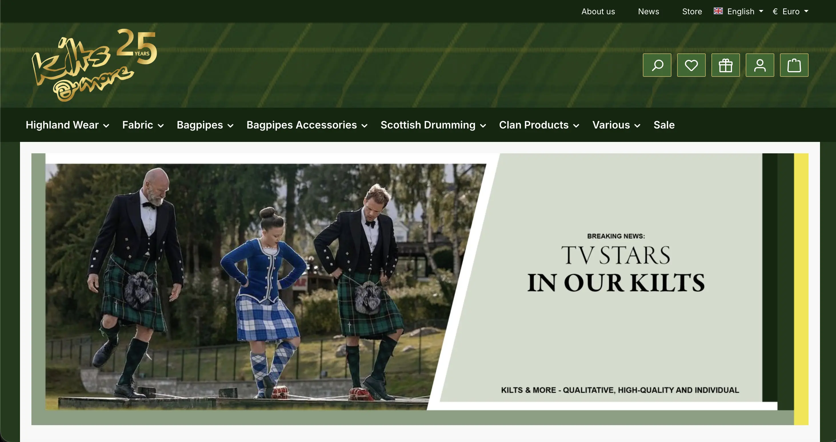 Kilts & More Shopware 6 Shop
