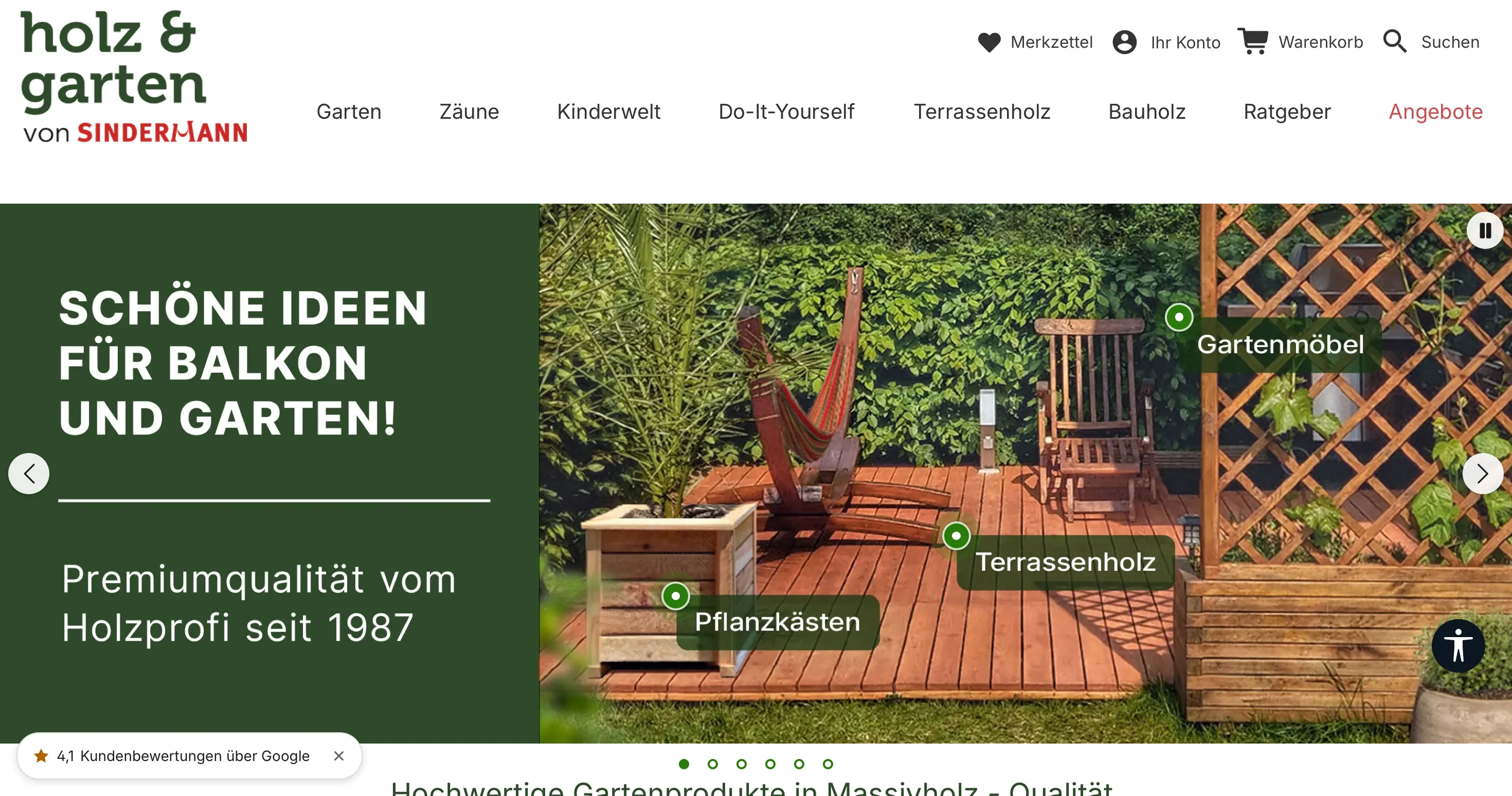holz & garten Shopware 6 Shop