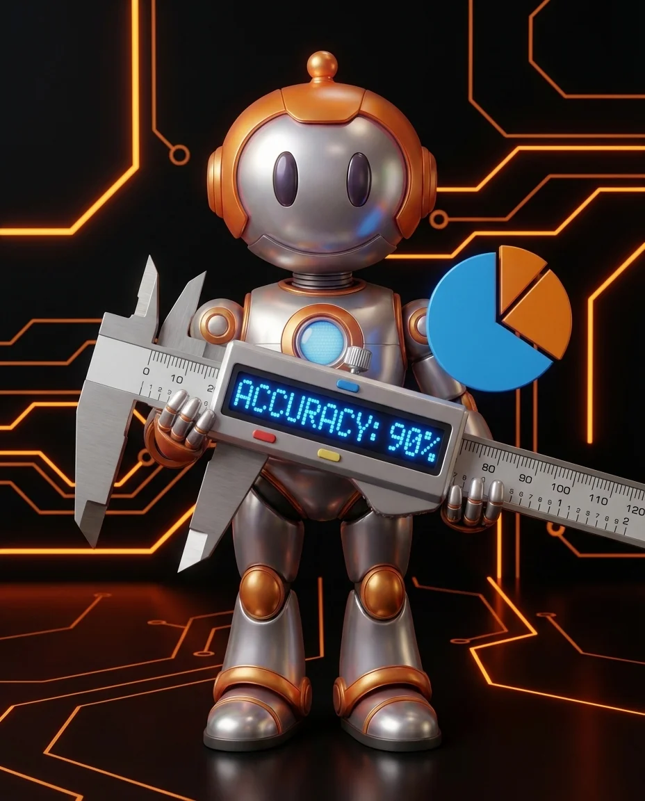 BD-Robot mit Chart – Accuracy Genauigkeit KI-Modell erklärt