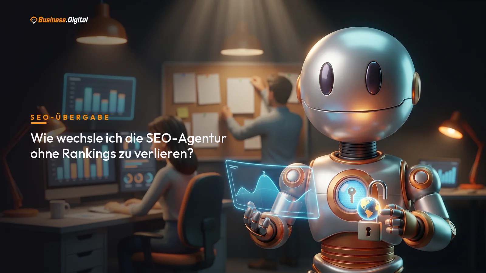 Roboter hält Ranking-Kurve stabil und übergibt Domain-Zugang beim Wechsel der SEO-Agentur
