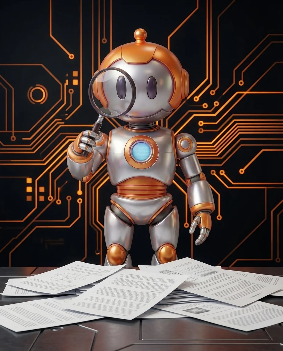 BD-Robot betrachtet schlechten KI-Content – AI Slop erkennen