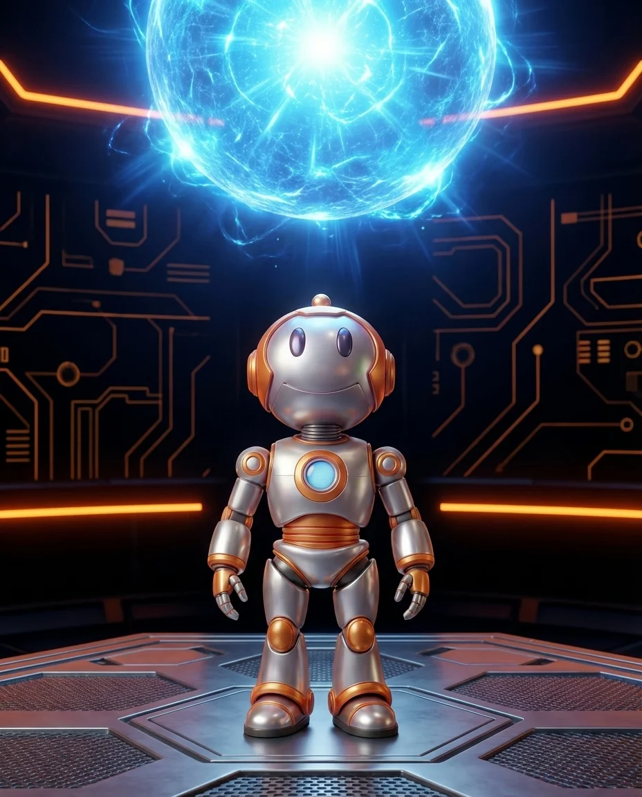 BD-Robot erklärt ASI – Künstliche Superintelligenz Konzept