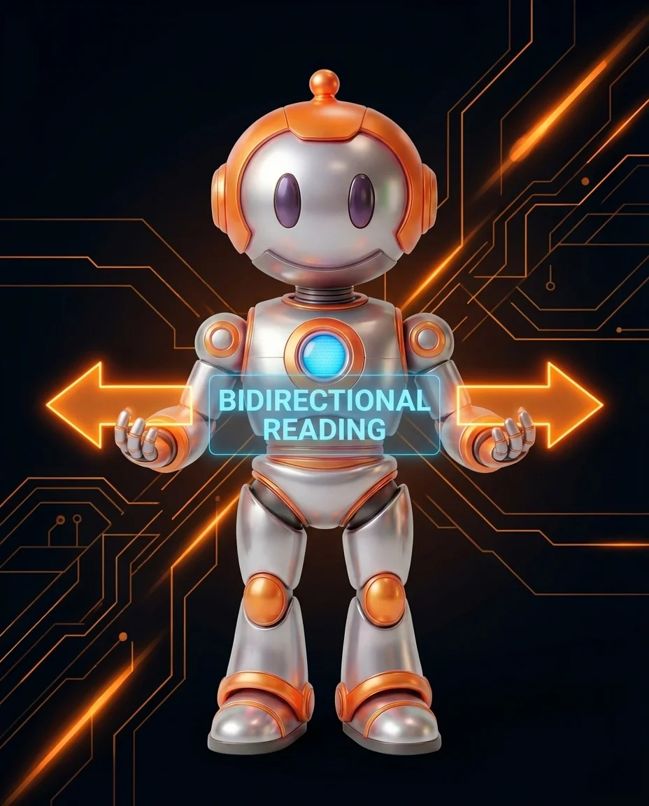 BD-Robot erklärt BERT Sprachmodell – bidirektionales NLP