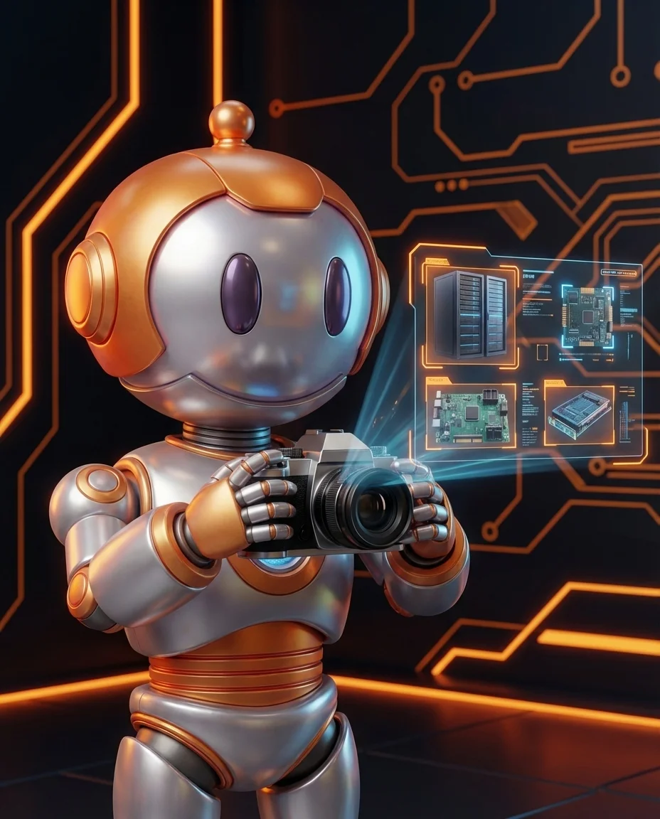 BD-Robot analysiert Kamerabild – Computer Vision KI-Bilderkennung