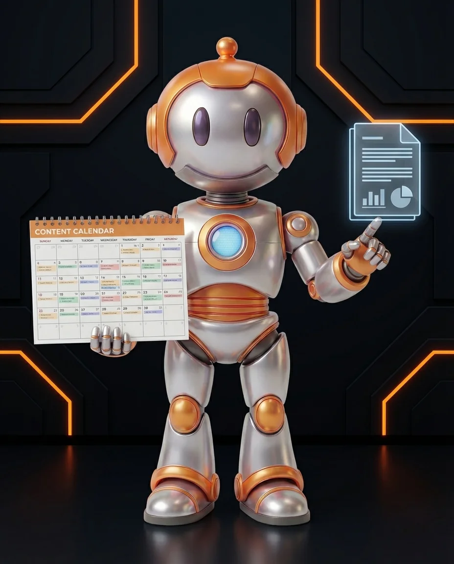 Robot zeigt auf globale Verbindungslinien zwischen Server und Nutzer-Standorten