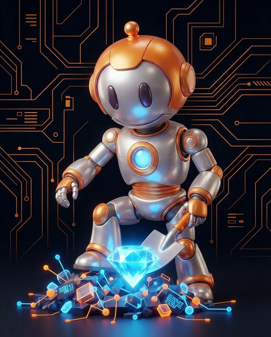 BD-Robot schürft Daten – Data Mining Mustererkennung erklärt