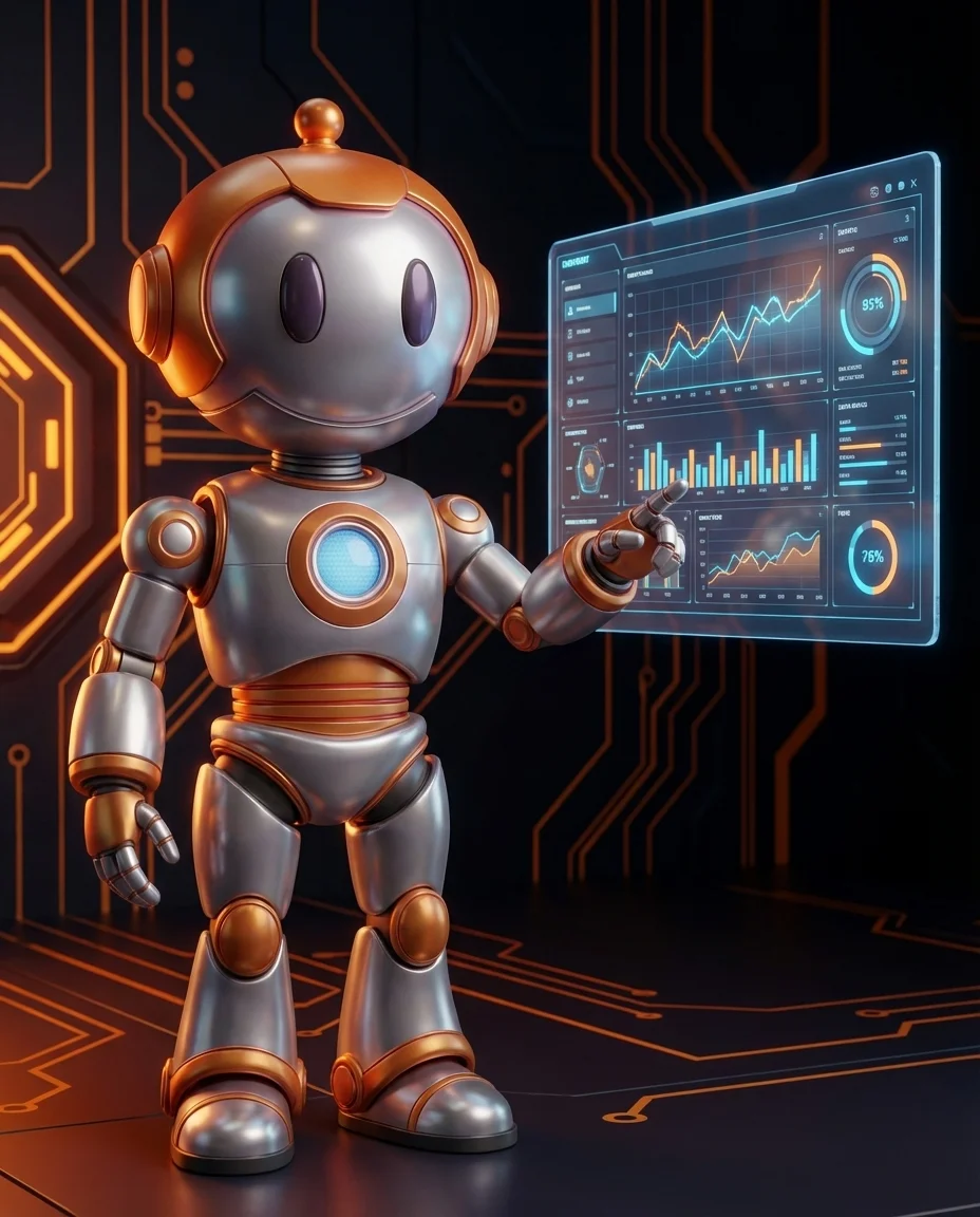 Robot hält E-Mail-Briefumschlag mit Bounce-Symbol für nicht zugestellte E-Mails