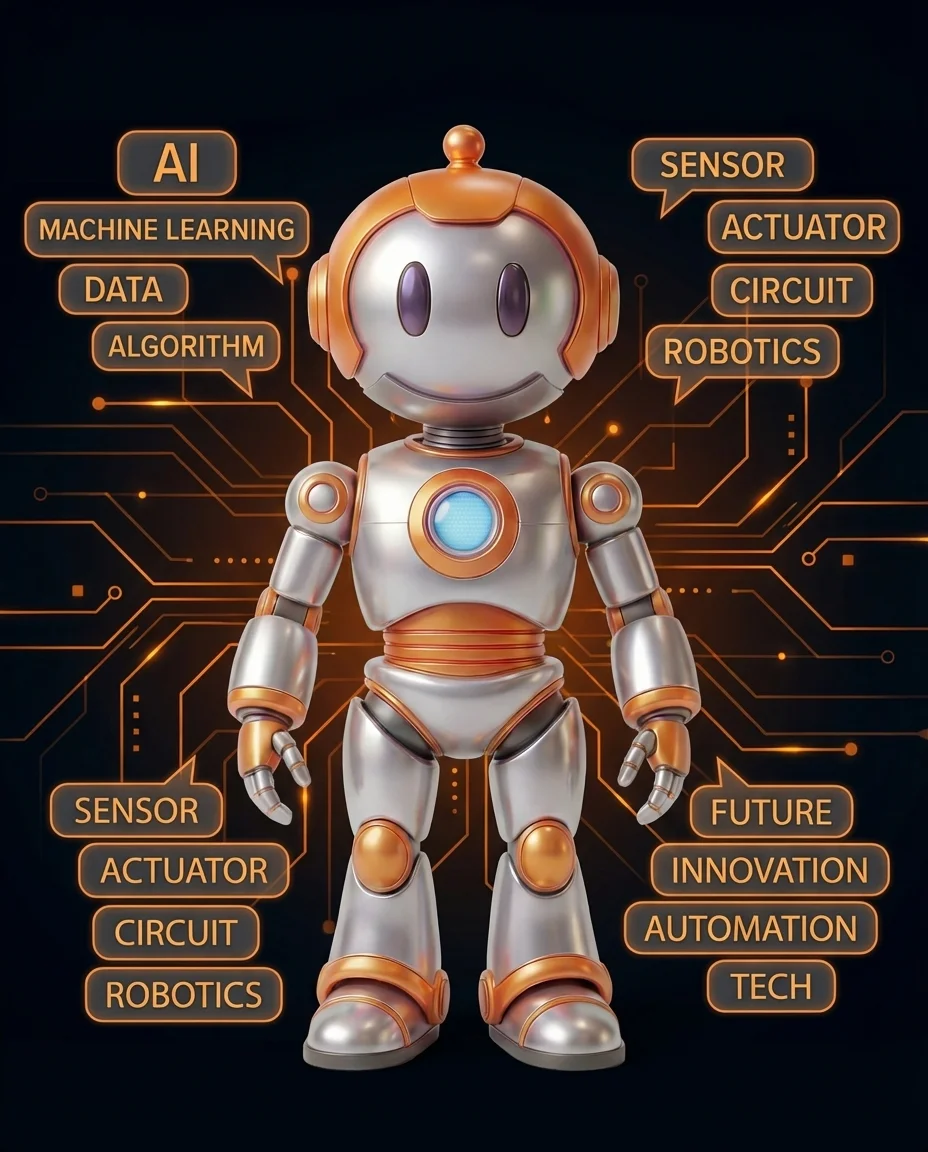 BD-Robot im Vektorraum – Einbettung Embedding KI erklärt