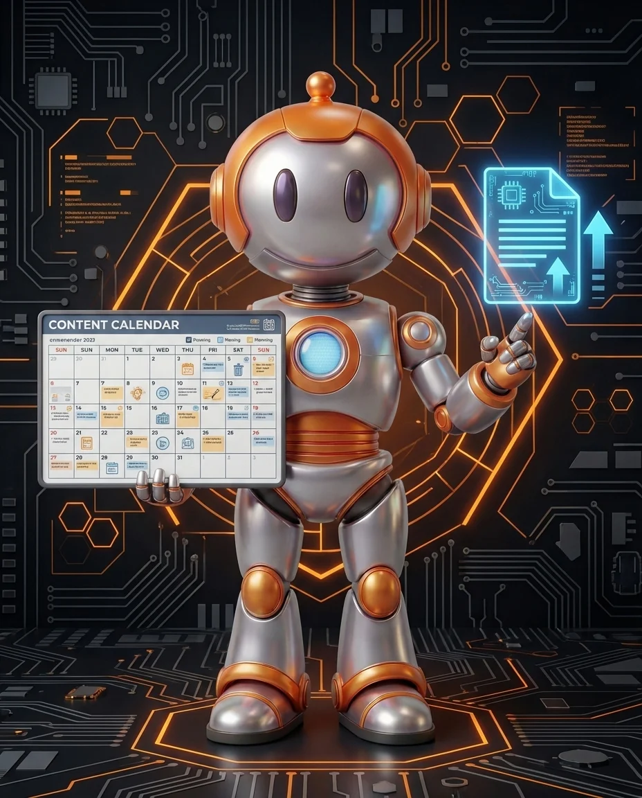 Robot hält Briefumschlag für E-Mail-Adresse als Zugang zu Gated Content