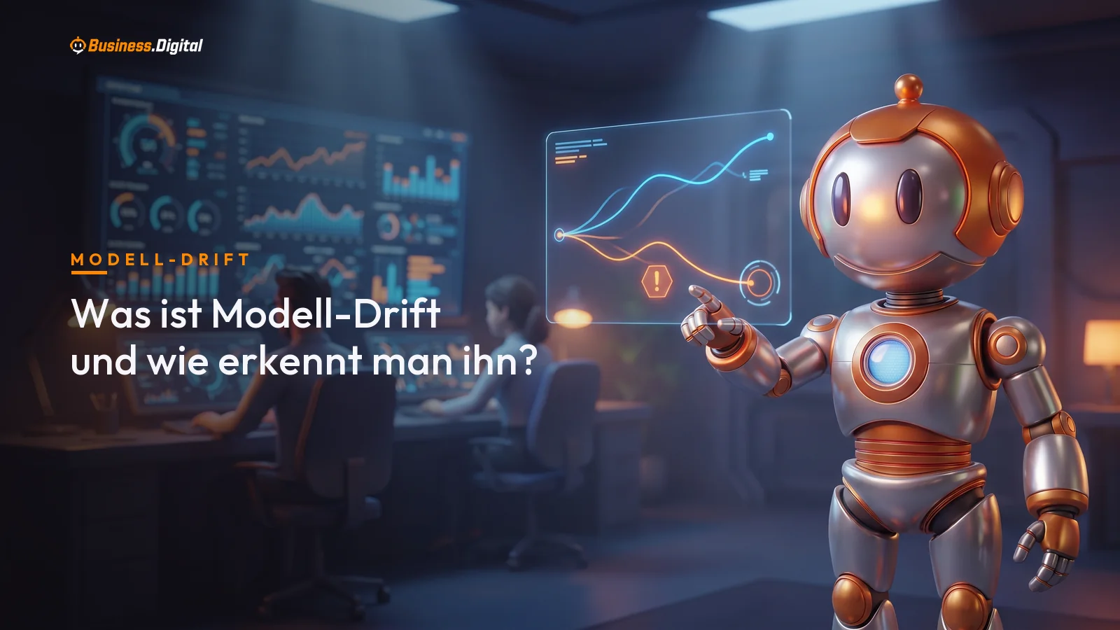 BD-Robot beobachtet sinkende Kurve, Modell-Drift erkennen