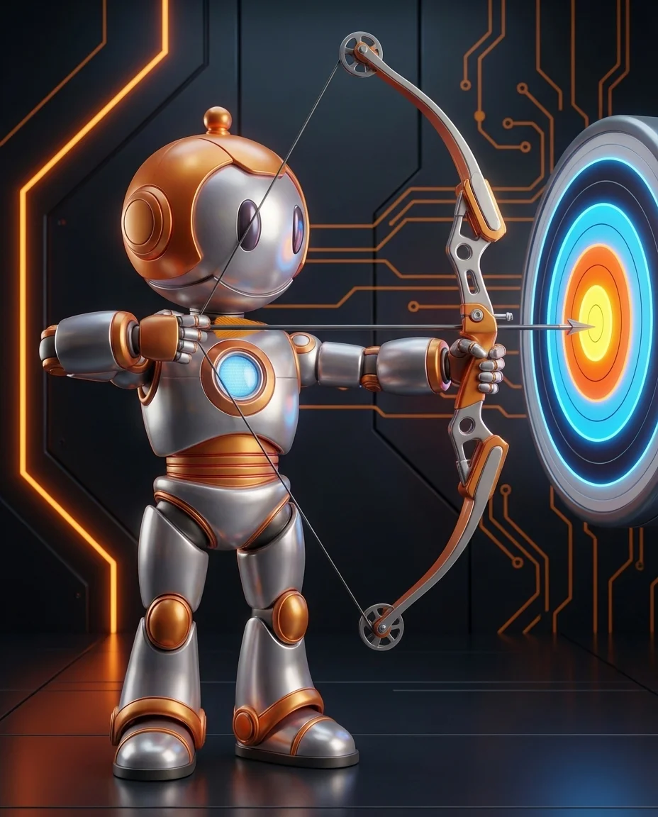 BD-Robot zielt auf Ziel – Objective Function Zielfunktion KI