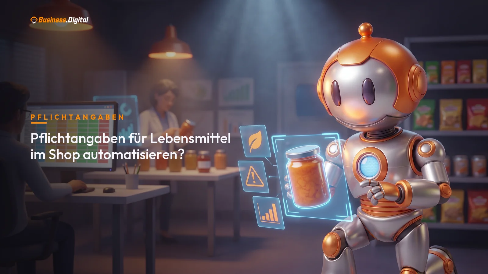 Roboter automatisiert Pflichtangaben für Lebensmittel über strukturierte Datenfelder im PIM