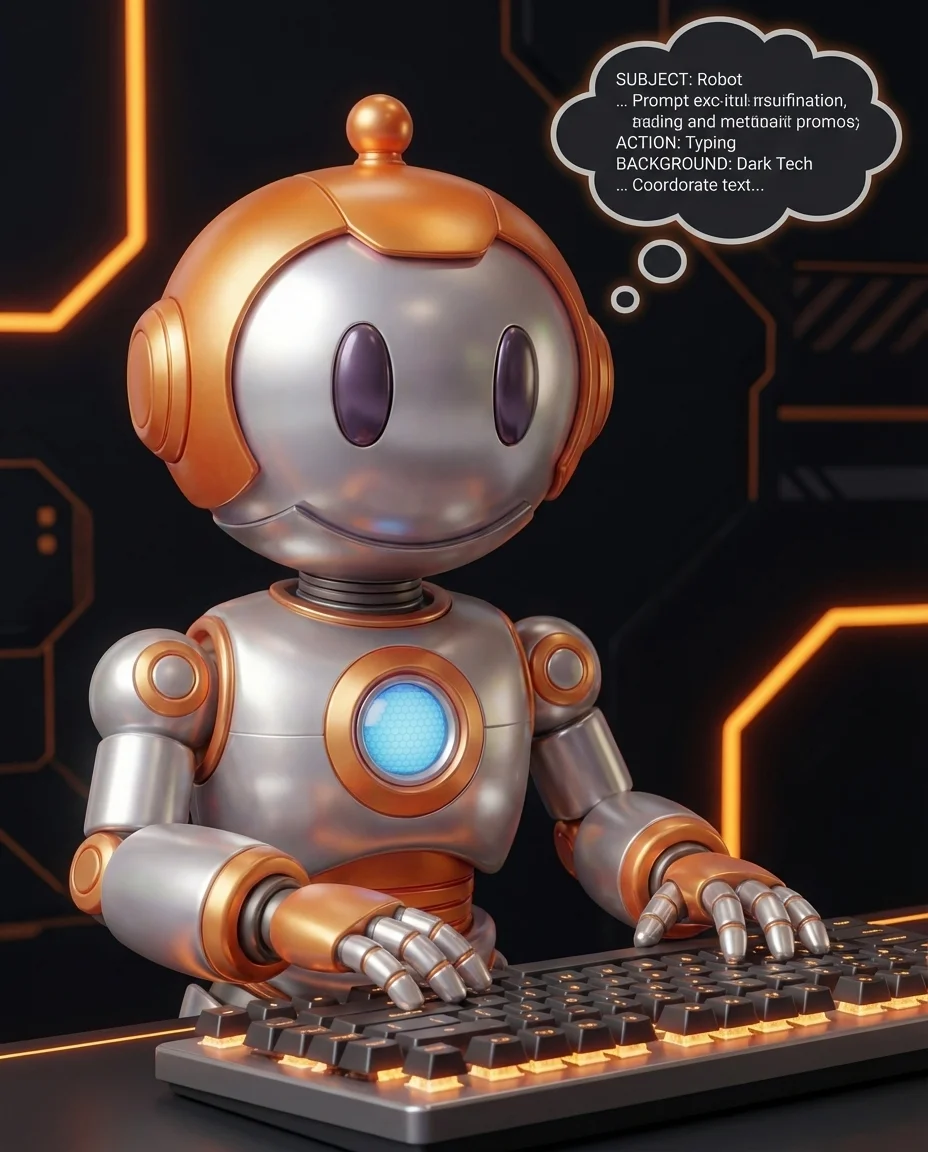 BD-Robot tippt Prompt – Prompt Engineering KI