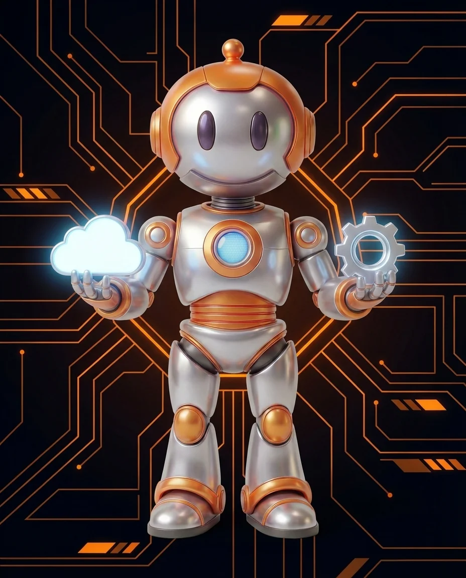 Roboter hält SaaS und individuelle Software gegenüber beim Vergleich