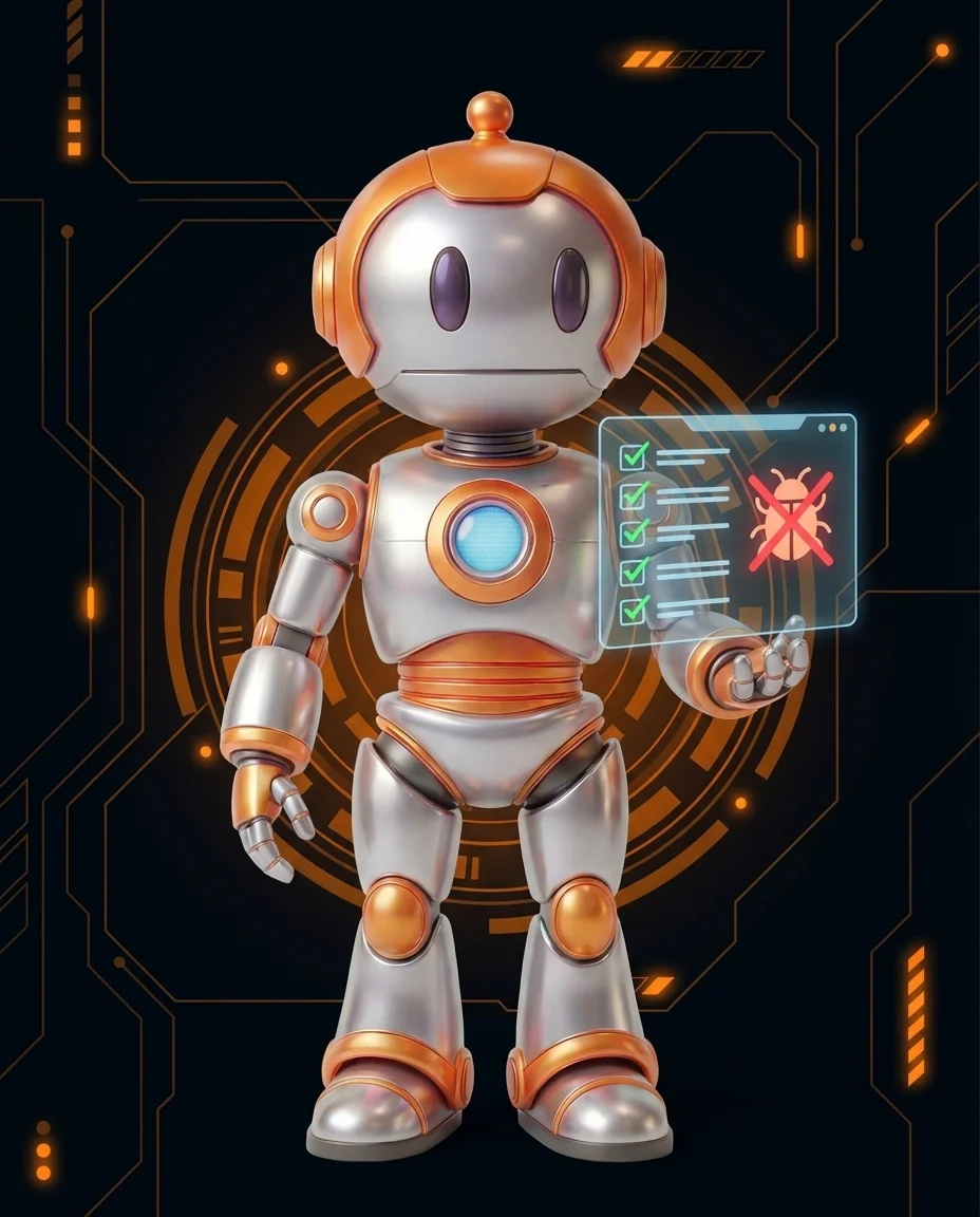 Roboter testet Software auf verschiedenen Ebenen vor dem Go-Live