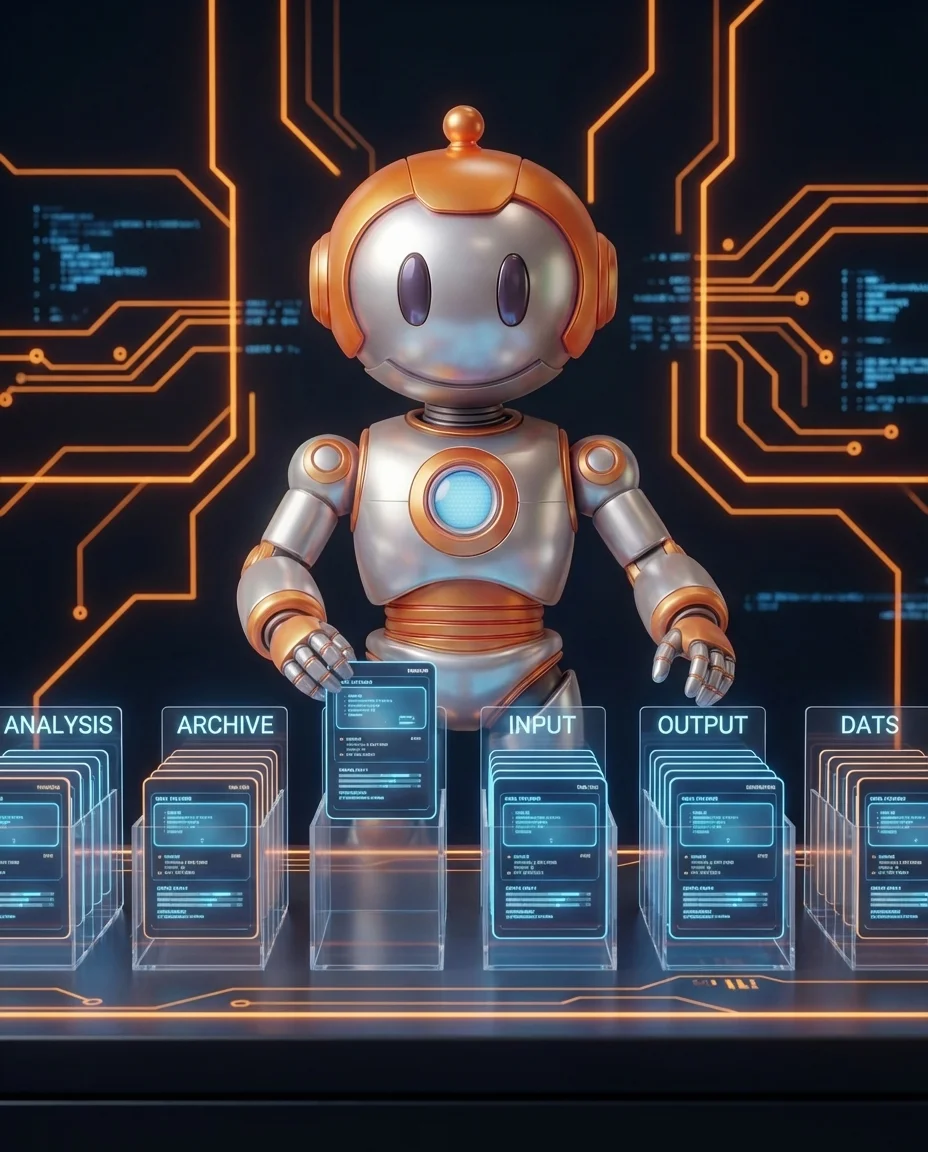 BD-Robot sortiert Daten in Tabellen – strukturierte Daten erklärt