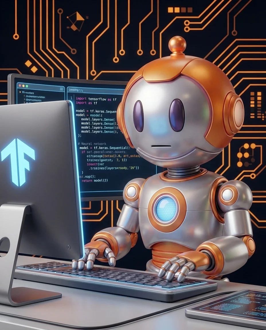 BD-Robot mit Code-Editor – TensorFlow ML-Framework