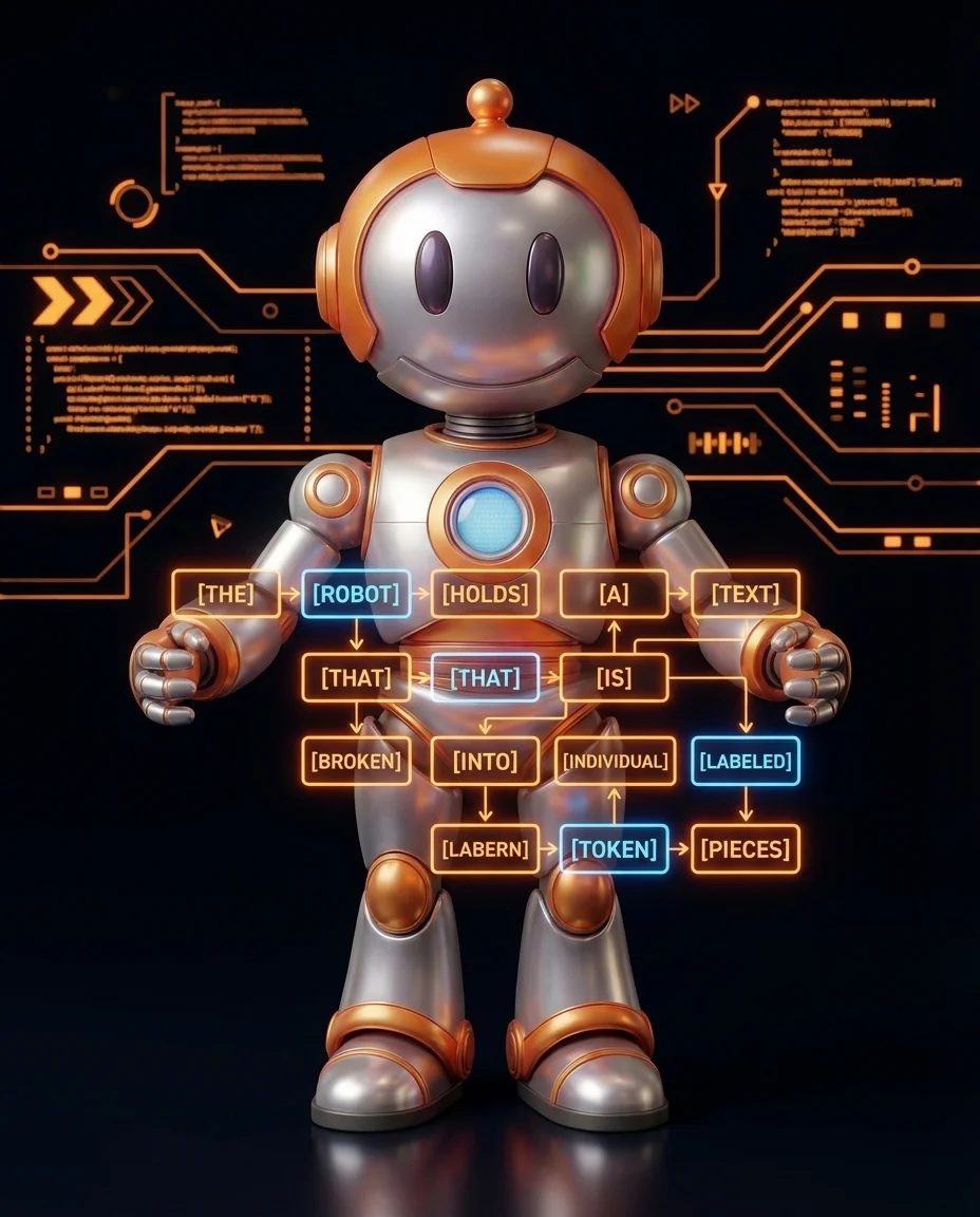 BD-Robot zählt Text-Tokens – Token Sprachmodell erklärt