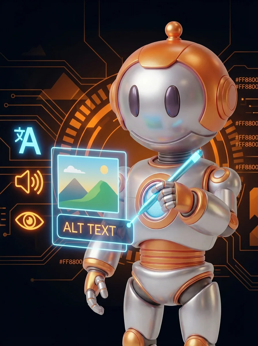 BD-Roboter ergänzt Alt-Text zu Website-Bildern für SEO und Barrierefreiheit