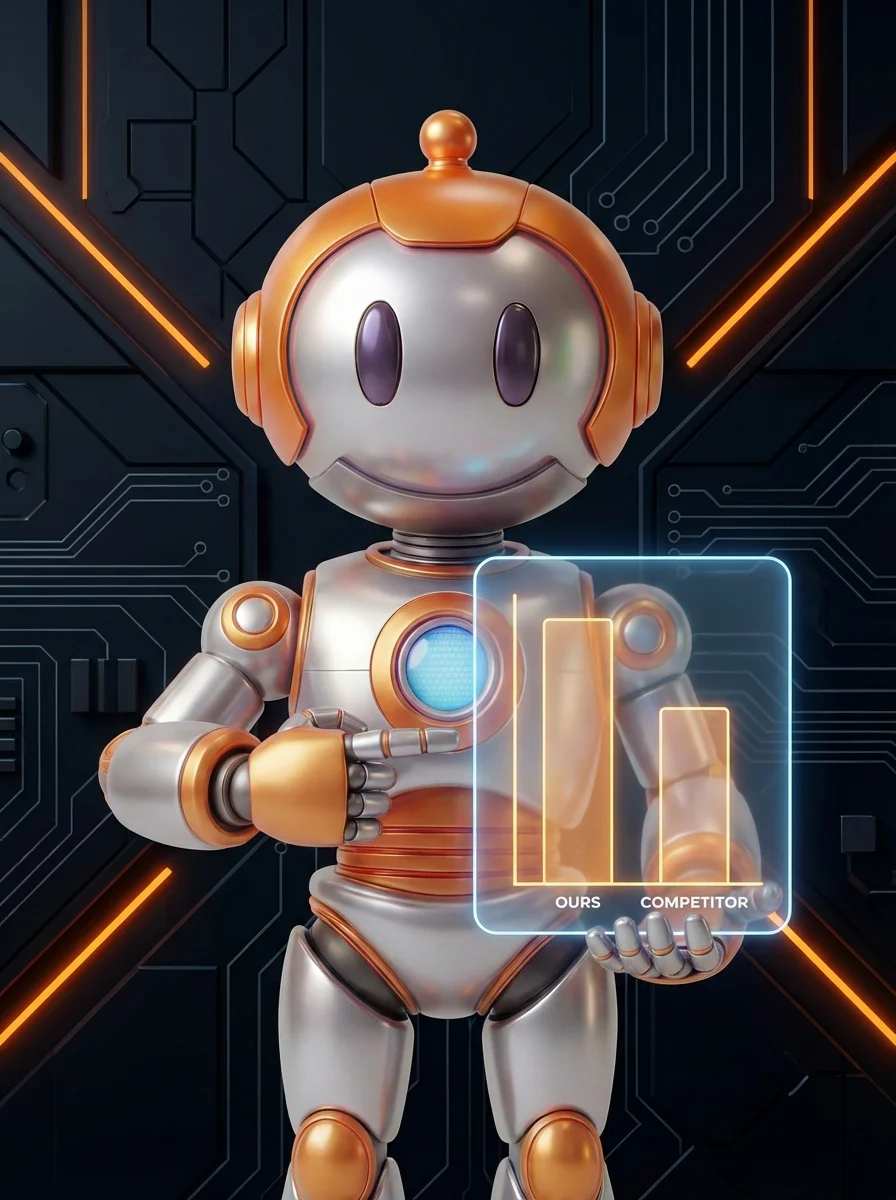 BD-Roboter vergleicht digitale Performance mit Wettbewerbern im Benchmark-Vergleich