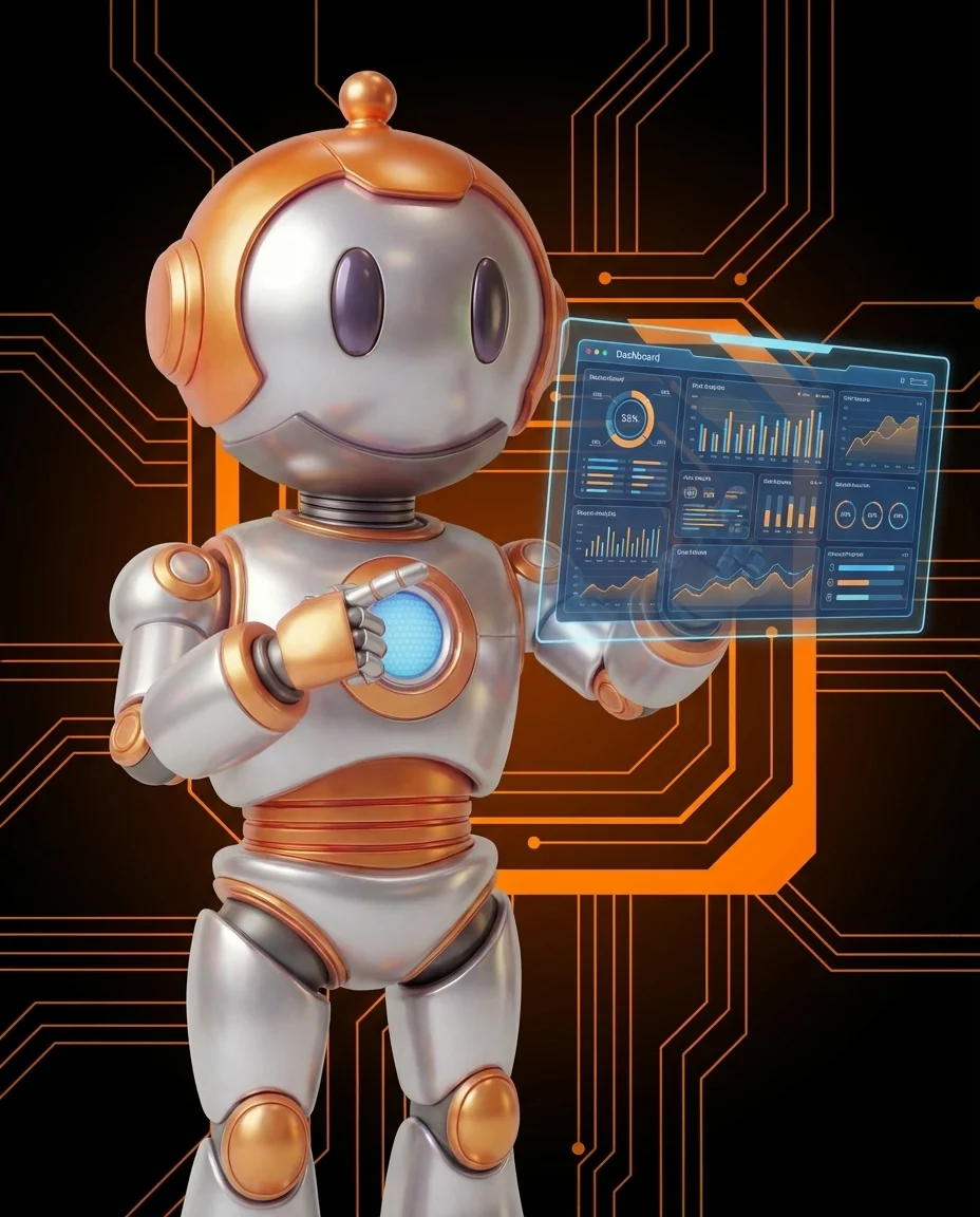 Robot zeigt auf zwei parallele Prozesse die gleichzeitig denselben Datensatz ändern wollen