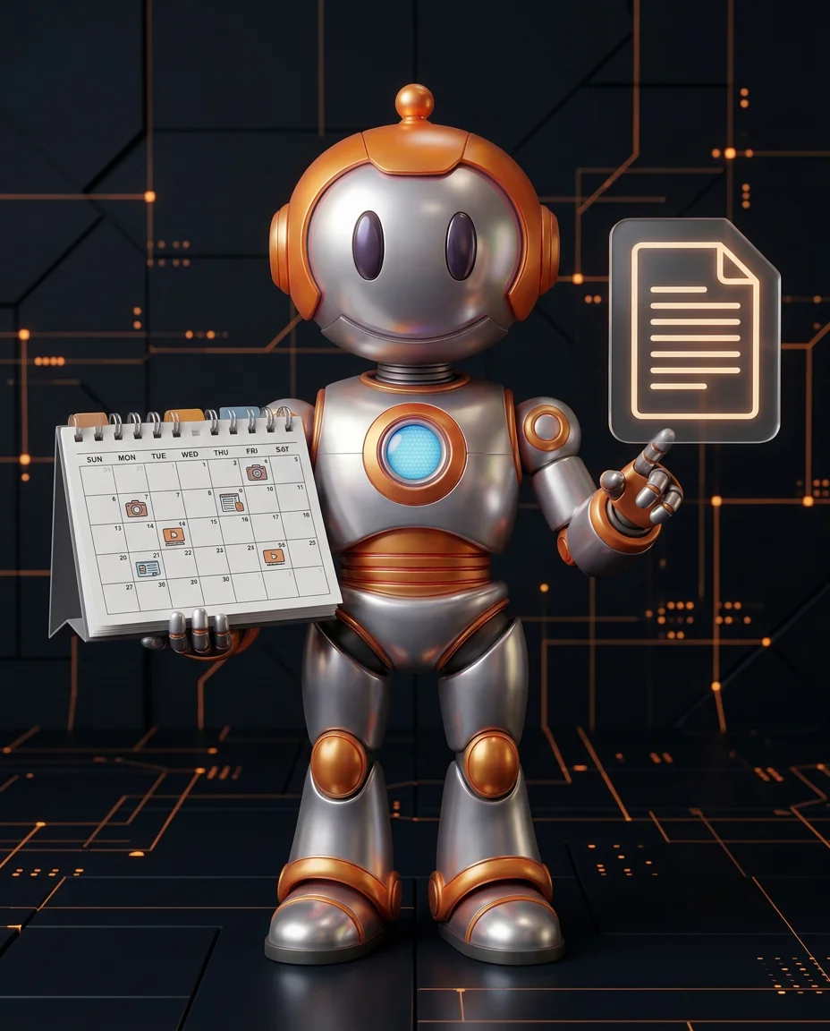 Robot zeigt auf Bewertungsdiagramm für hilfreicheContent-Qualität bei Google