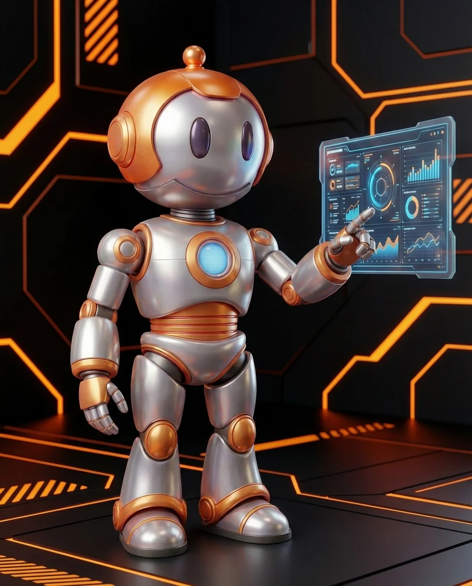 Robot zeigt auf konsistente NAP-Daten in verschiedenen Online-Verzeichnissen