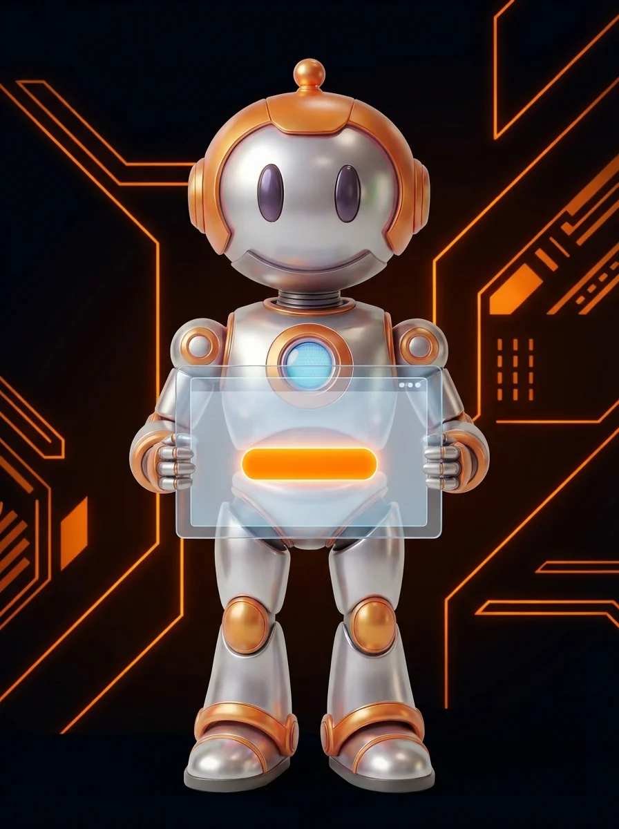 BD-Roboter gestaltet fokussierte Landingpage mit einem klaren Call-to-Action