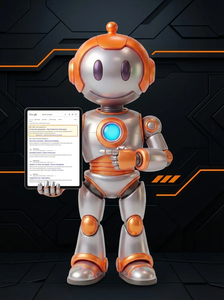 BD-Roboter schaltet Google Ads Kampagne mit Klick-Anzeigen in Suchergebnissen