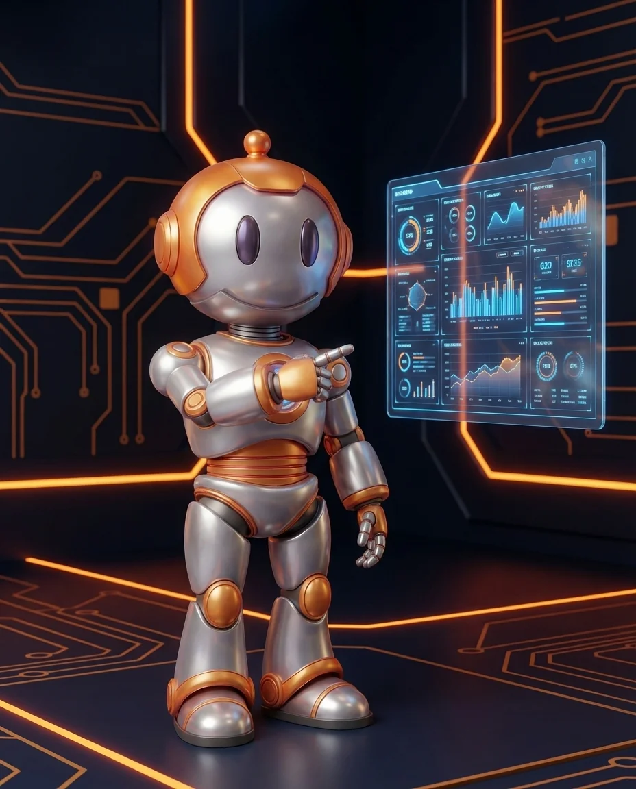 Robot schaut regelmäßig auf Uhr und fragt API nach neuen Daten in wiederkehrendem Muster