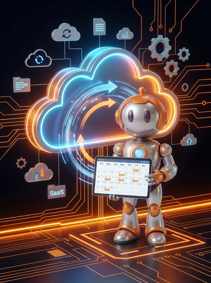 BD-Roboter nutzt SaaS Cloud-Software über Abo-Modell ohne lokale Installation