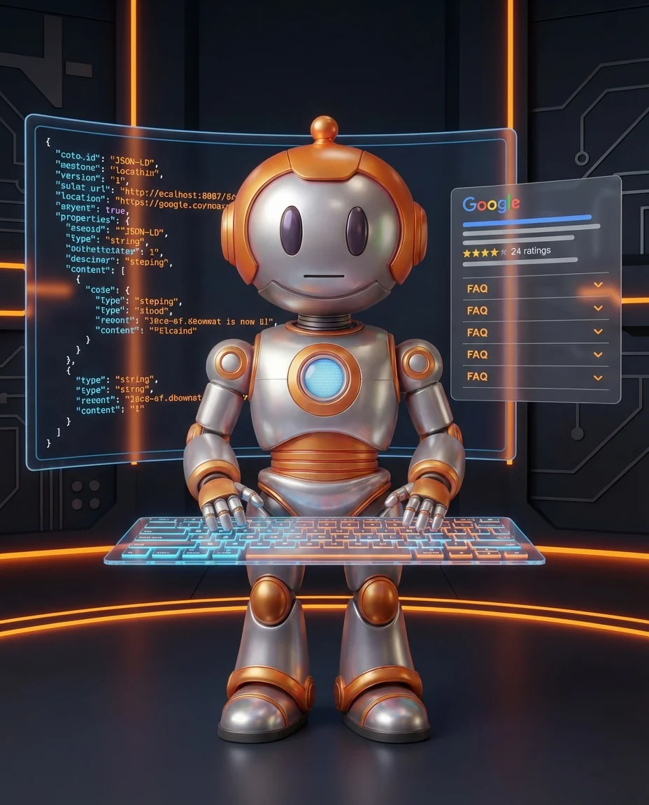 BD-Roboter implementiert Schema Markup Code für Rich Snippets in Google