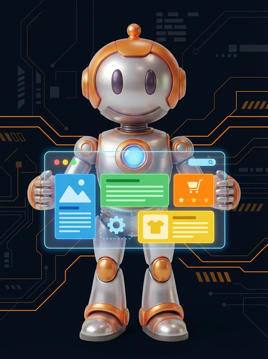 BD-Roboter gestaltet Shopware Erlebniswelt mit Drag-and-Drop Page Builder