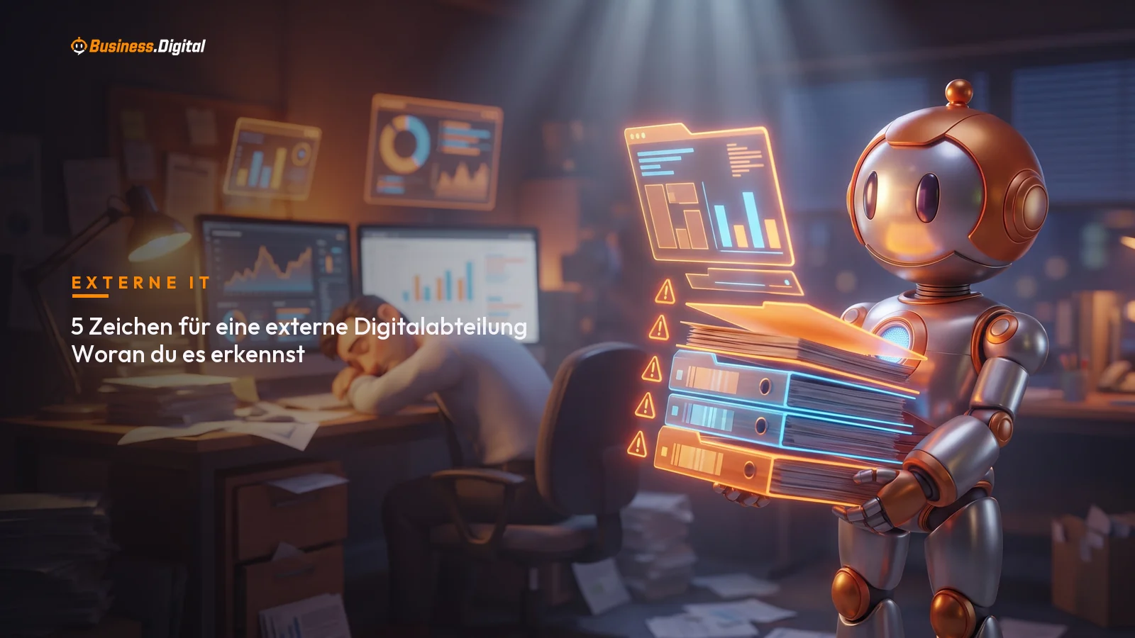 Externe Digitalabteilung: BD-Roboter zeigt 5 Warnsignale auf Checkliste