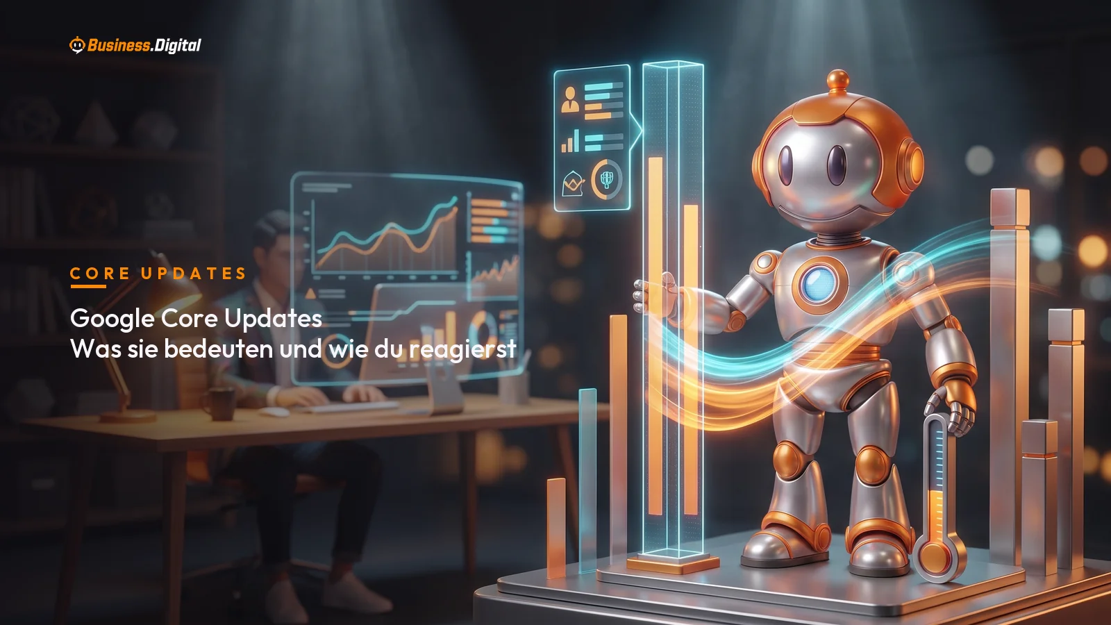 BD-Roboter analysiert nach einem Google Core Update den Traffic-Einbruch in der Google Search Console