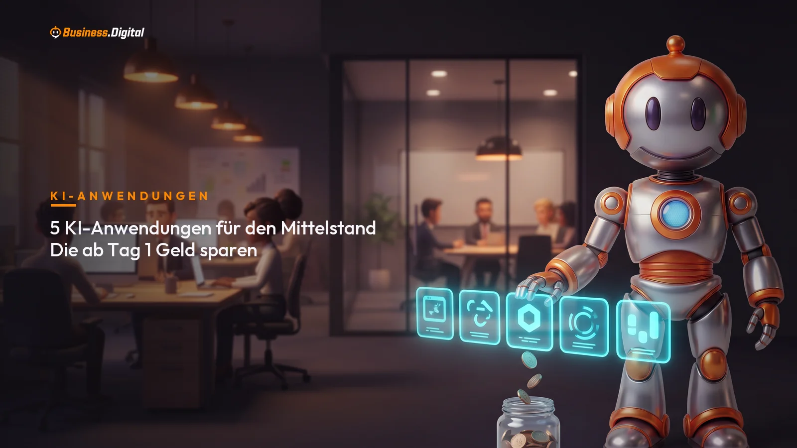 KI im Mittelstand: BD-Roboter analysiert KI-Anwendungen auf Daten-Dashboard