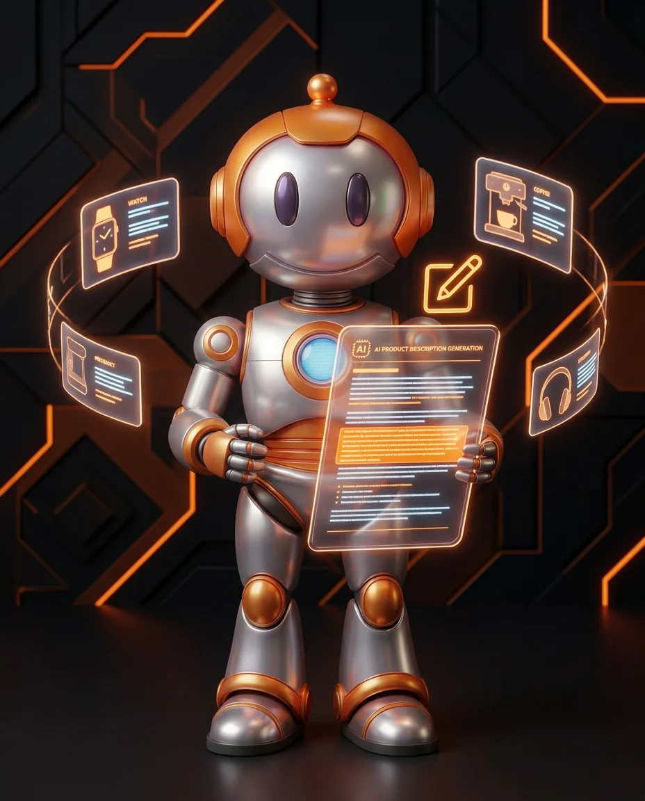 KI Produkttexte generieren für Onlineshops – Roboter schreibt digitale Produktbeschreibungen