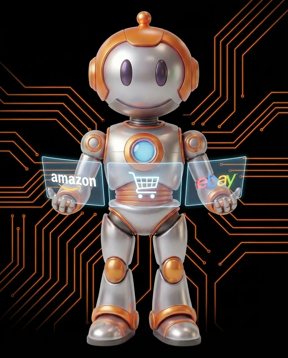 Multi-Channel E-Commerce Roboter verwaltet mehrere Vertriebskanäle gleichzeitig