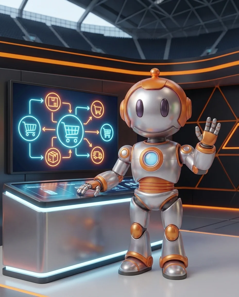 Business.Digital Roboter-Maskottchen auf dem Multichannel Day 2026 in Köln