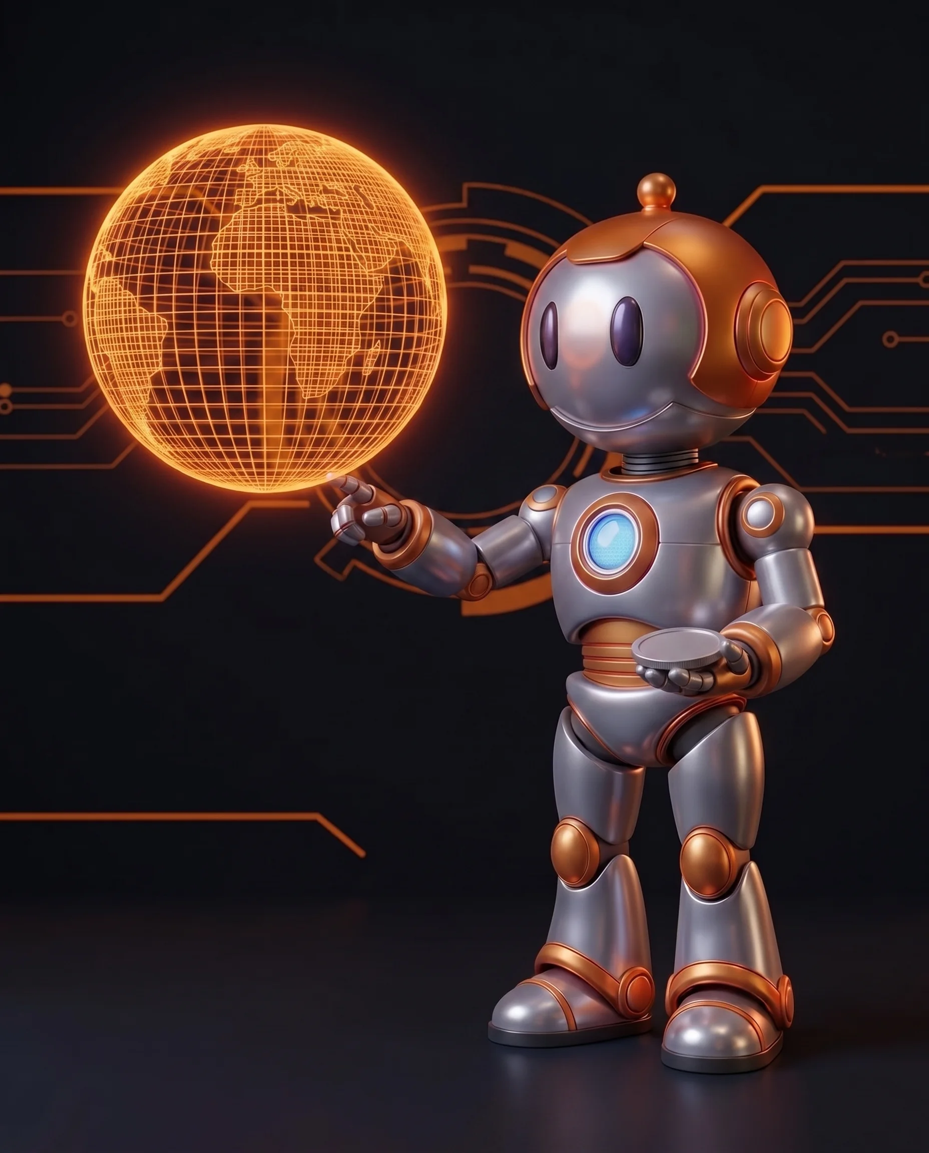 Roboter vergleicht zwei Angebote auf einer Waage, Sinnbild Software entwickeln Ausland vs Deutschland