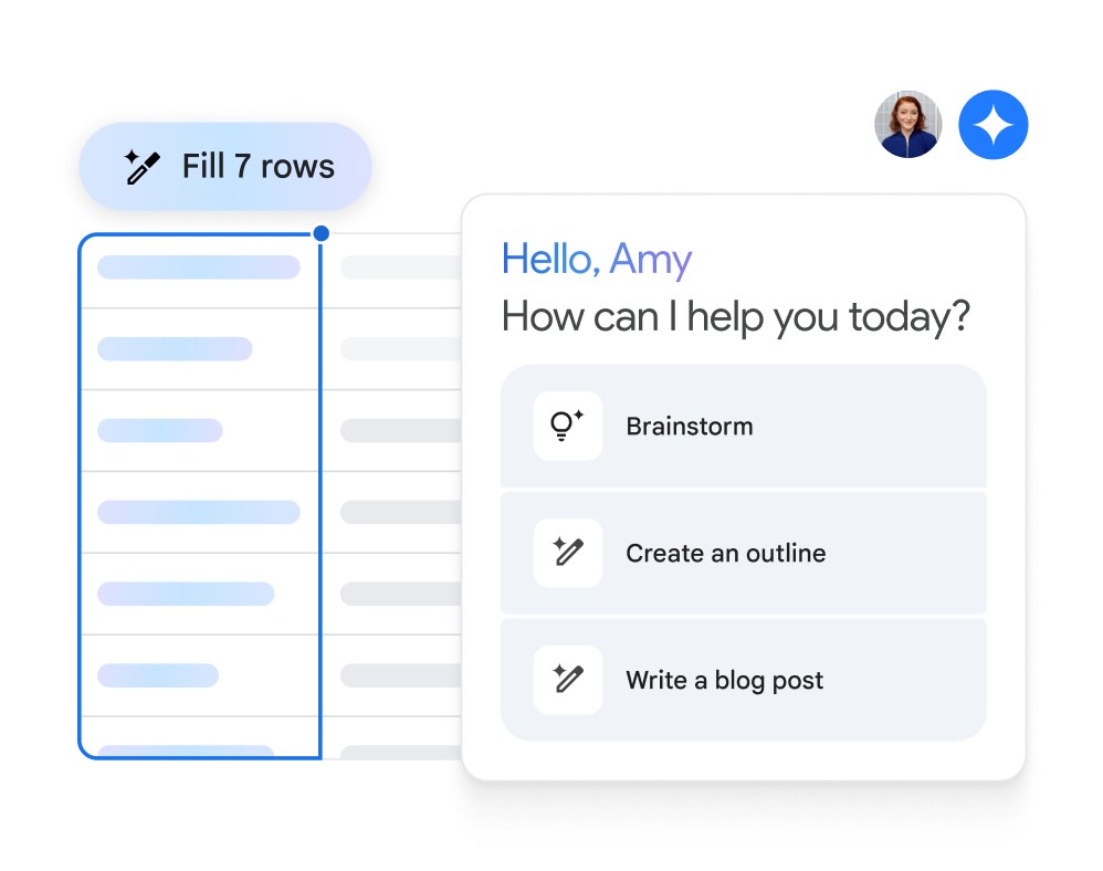 Google Workspace Oberfläche mit Apps-Übersicht