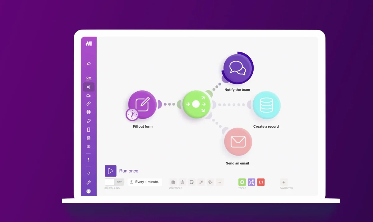 Make Workflow-Builder mit verbundenen App-Modulen