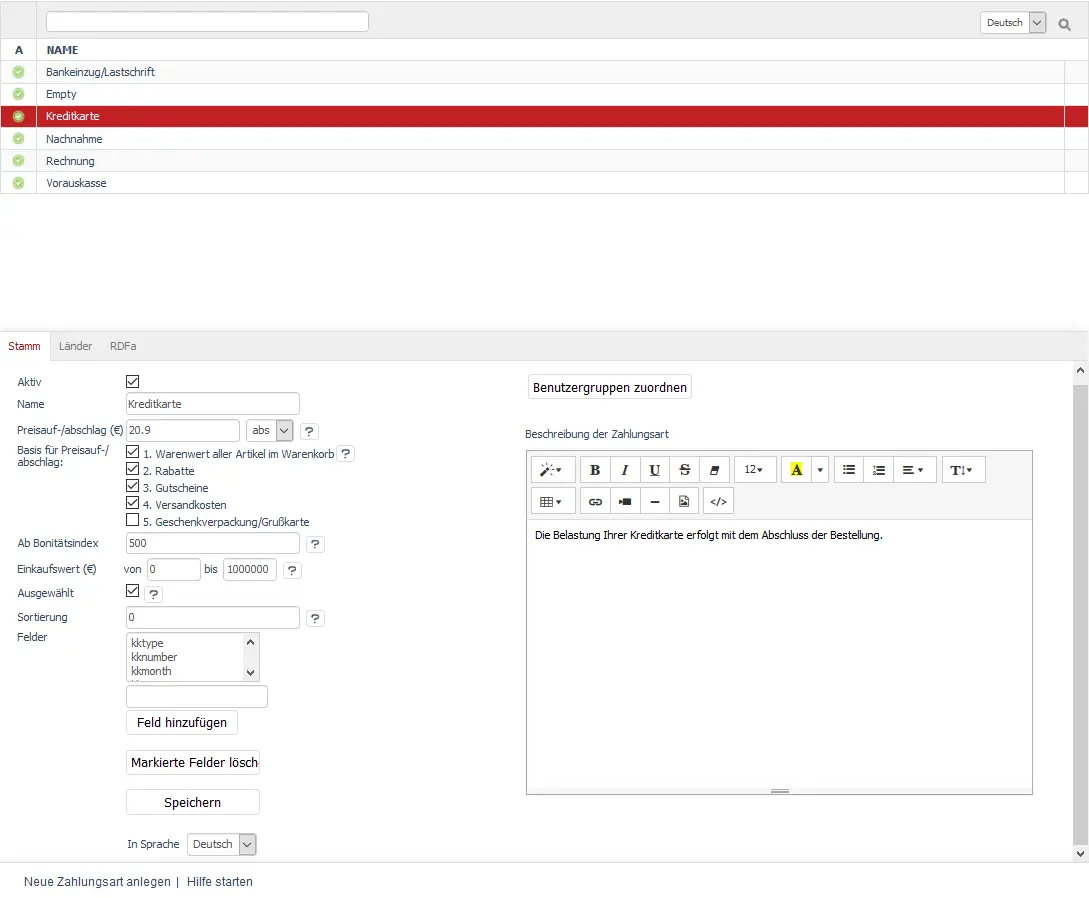 OXID eShop Demo-Shop Startseite mit Produktübersicht