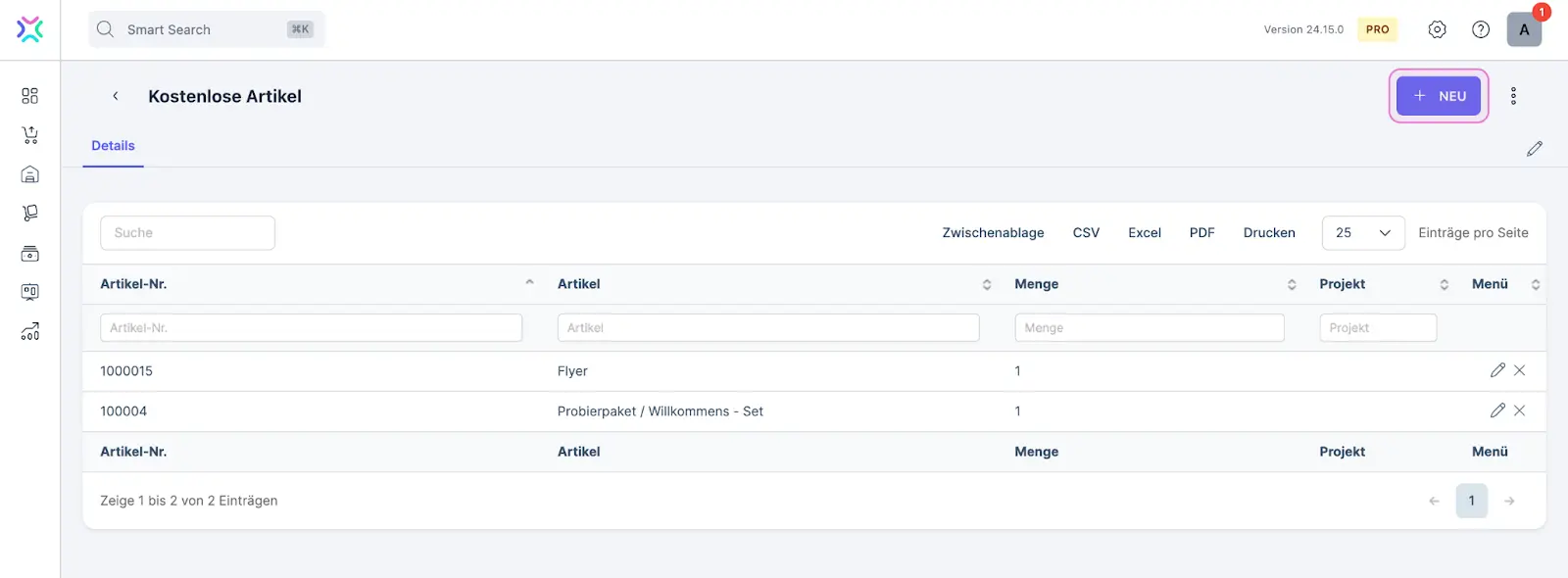 xentral Versand und Fulfillment Dashboard mit Versandstatusübersicht